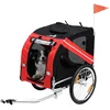 Image de PawHut Remorque Vélo pour Chien Animaux Acier Max. 30 Kg 130x73x90cm Rouge