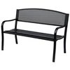 Image de Outsunny Banc 3 Places de Jardin Terrasse Style 127L x 60L x 87H cm Noir