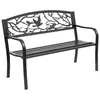 Image de Outsunny Banc de Jardin 3 Places Style Rural Chic 127 x 60 x 85 cm Noir