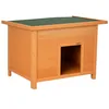 Image de PawHut Niche pour Chien Chat en Bois sur Pied 85 x 58 x 58 cm Marron Vert