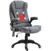 Image de Vinsetto Fauteuil de Bureau massant et Chauffant, Chaise de Bureau, Chaise Ergonomique avec Hauteur réglable, Dossier inclinable et télécommande Filaire, pivotant à 360° Tissu en Polyester Gris chiné