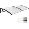 Image de Outsunny Auvent de Porte Entrée Polycarbonate Anti-UV 195x75cm Transparent