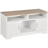 Image de HOMCOM Meuble TV en Bois Grand Espace de Rangement 105 x 40 x 52 cm Blanc