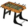 Image de HOMCOM Baby-Foot Table de Babyfoot Pliable dim. 98L x 42l x 62H cm 2 balles fournies MDF Imitation Bois et Noir