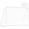 Image de HOMCOM But de football Châssis Métal Époxy 301L x 120l x 200H cm Blanc