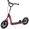 Image de HOMCOM Trottinette Enfant patinette pneus 30 cm Hauteur Guidon réglable poignée Frein et béquille Acier pour Enfants à partir de 5 Ans Rouge