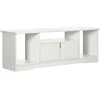 Image de HOMCOM Meuble TV Banc TV Design Contemporain 120L x 30l x 41H cm Blanc