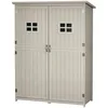 Image de Outsunny Armoire de Jardin 2 Étagères 127,5 x 50 x 164 cm Gris