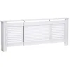 Image de HOMCOM Cache-radiateur Design Contemporain 139-208,5x20,5x82,5 cm Blanc
