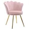 Image de HOMCOM Fauteuil Coquillage Chaise Coiffeuse 67l x 64P x 77H cm Rose Poudré