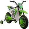 Image de HOMCOM Moto Cross Électrique Enfant 12V 3-5 Ans 106,5 x 51,5 x68 cm Vert