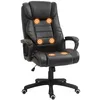 Image de Vinsetto Fauteuil de Bureau massant Fauteuil Bureau Ergonomique Grand Confort Hauteur réglable Fonction Dossier à Bascule revêtement synthétique Brun