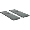 Image de Outsunny Lot de 2 Matelas pour Chaise Longue 196L x 55l cm Gris Foncé