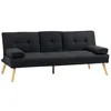 Image de HOMCOM Canapé Convertible 3 Places Dossier Réglable 3 Niveaux Gris