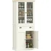 Image de HOMCOM Buffet Meuble Cuisine Rangement 182,5 cm Beige
