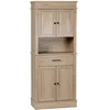 Image de HOMCOM Armoire de Cuisine Buffet Cuisine 74 x 39,5 x 183 cm Chêne Clair