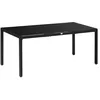 Image de Outsunny Table de Jardin rectangulaire en Aluminium et Plateau en Verre trempé Noir (180 x 80 x 72 cm)