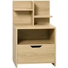 Image de HOMCOM Table de Chevet Table de Nuit 45 x 35 x 73 cm Naturel
