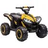 Image de HOMCOM Quad électrique Enfant 12 V, Voiture électrique Enfants 2 Moteurs 2 Vitesses 3-6 km/h, phares LED, klaxon, pour Enfant de 3 à 5 Ans, poignée et Selle Ergonomique, Jaune