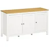Image de HOMCOM Buffet Meuble de Rangement 3 Portes 120 x 40 x 70 cm Blanc