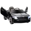 Image de HOMCOM Voiture électrique pour enfant de 3 à 5 ans, 2 moteurs 12V 25W, 3-5 Km/h, télécommande 2,4G, MP3, klaxon, 2 phares et 2 feux arrière, roues suspendues, 2 portes ouvrables, Bentley Bacalar, noir