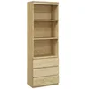 Image de HOMCOM Bibliothèque 6 Niveaux Meuble de Rangement 80x40x180cm Bois Naturel