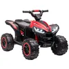 Image de HOMCOM Quad électrique Enfant 12 V, Voiture électrique Enfants 2 Moteurs 2 Vitesses 3-6 km/h, phares LED, klaxon, pour Enfant de 3 à 5 Ans, poignée et Selle Ergonomique, Rouge