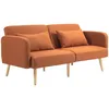 Image de HOMCOM Canapé Convertible 3 Places Canapé-Lit 2 Places Clic Clac Marron