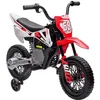 Image de AIYAPLAY Moto électrique enfants 2 Moteurs 12V Puissant 3 à 6 Ans Rouge