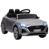 Image de AIYAPLAY Voiture électrique enfants sous Licence Audi Q8 e-tron Sportback véhicule électrique 12V avec télécommande 2,4G, phares LED, musique, klaxon, suspension à ressort, pour les 3-6 ans, gris