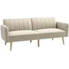 Image de HOMCOM Canapé Convertible 2 Places Dossier Inclinable 3 Positions Beige