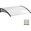 Image de Outsunny Auvent de Porte Entrée Polycarbonate Anti-UV 122x89cm Blanc