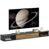 Image de HOMCOM Meuble TV Suspendu avec Porte Rabattable 160 x 24 x 16 cm Gris