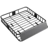 Image de HOMCOM Porte-bagage pour voiture universel, galerie de toit pour voiture en acier 110,5x99,5x18,5cm, charge 90,7kg aérodynamique avec déflecteur d'air, panier de toit pour véhicules tout-terrain, noir