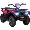Image de HOMCOM Quad électrique Enfant 12V, Voiture électrique Enfants, Double Moteur, Vitesse 2-4 km/h, phares et Musique, Marche Avant et arrière, Voiture à Batterie pour 3 à 5 Ans, Rose