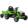 Image de AIYAPLAY Tracteur électrique Enfants avec remorque Amovible, Voiture électrique Enfants à 6 pneus avec télécommande 2,4G, lumière LED, Musique, klaxon, 3 Vitesses et démarrage Lent, 3 à 8 Ans, Vert
