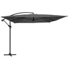 Image de Oviala Parasol déporté 3x3m Acier Gris Anthracite