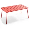 Image de Palavas - Table Basse de Jardin Acier Rouge
