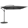 Image de Oviala Parasol déporté 3x3m et 4 Dalles à lestées Gris