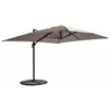 Image de Oviala Parasol déporté 3x4m et 4 Dalles lestées Aluminium Taupe