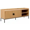 Image de Oviala Meuble TV en Acier et MDF décor mélaminé 150 cm Beige