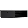 Image de Meuble TV Suspendu 120 cm Moderne Noir