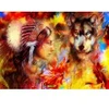 Image de Grafika La Femme Indienne et le Loup F-32304
