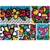 Image de Bluebird Puzzle Romero Britto - Collage: Hearts and Flowers Puzzle-F-90020