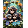 Image de Bluebird Puzzle Cute Monkeys Puzzle-F-90949