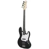 Image de Woodbrass JB100 Guitare basse électrique pour débutant, modèle JB, tilleul, rock, pop, funk, country, hard, metal