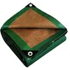 Image de TECPLAST Bâche Brise Vue 10x15 m HQ250BV Verte et Marron - Haute Performance - Brise vent occultant - Pare vue jardin
