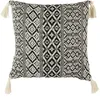 Image de HOME DECO FACTORY TX8516 Ethnique Pompons Beige 40X40cm Decoration Textile D'Interieur Coussin, Coton