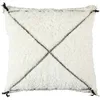 Image de HOME DECO FACTORY, TX0105, White Sherpa Cushion Braided Pattern 40x40cm - Design moderne et élégant, confort exceptionnel, polyvalent pour le salon, la chambre à coucher ou l'extérieur, facile à