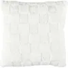 Image de HOME DECO FACTORY, TX0236 Coussin en flanelle en damier blanc et beige, design élégant pour la décoration intérieure, confort optimal pour canapé ou lit, dimensions 40 x 40 cm, couleur blanc/beige
